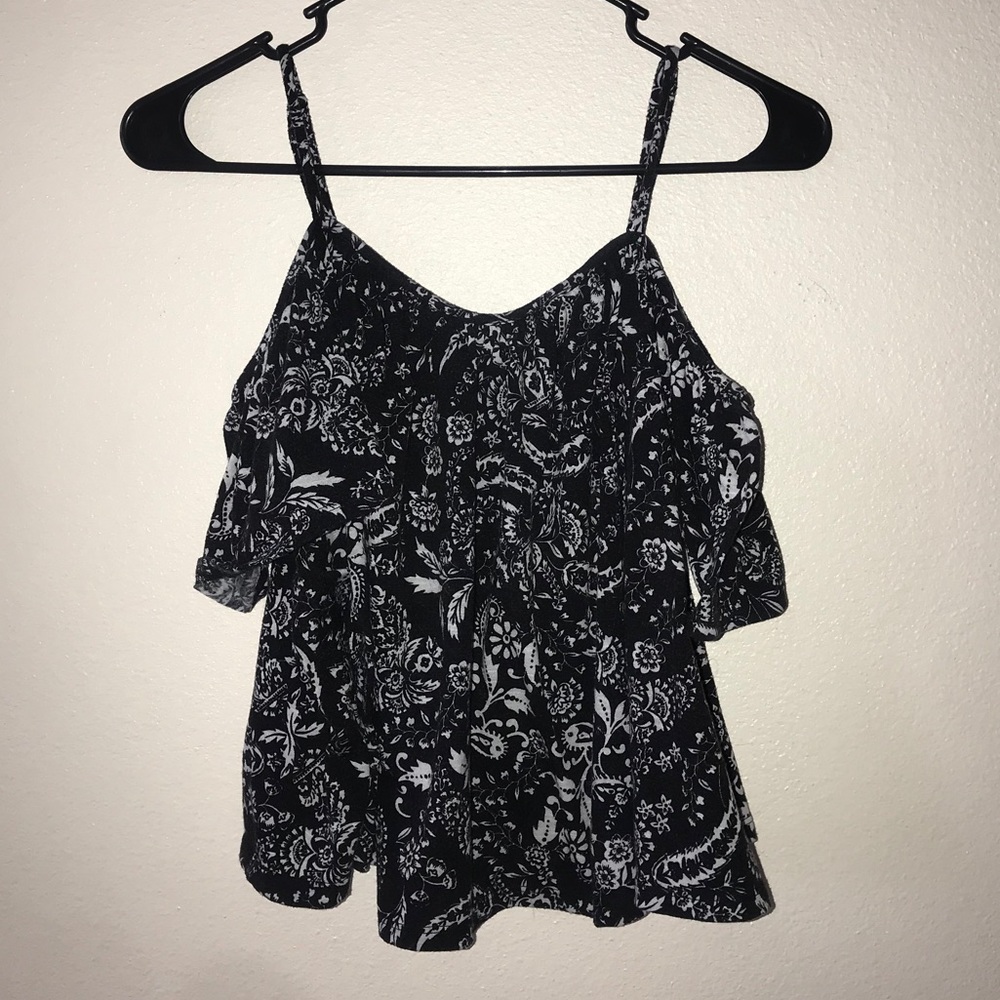 Black and white blouse